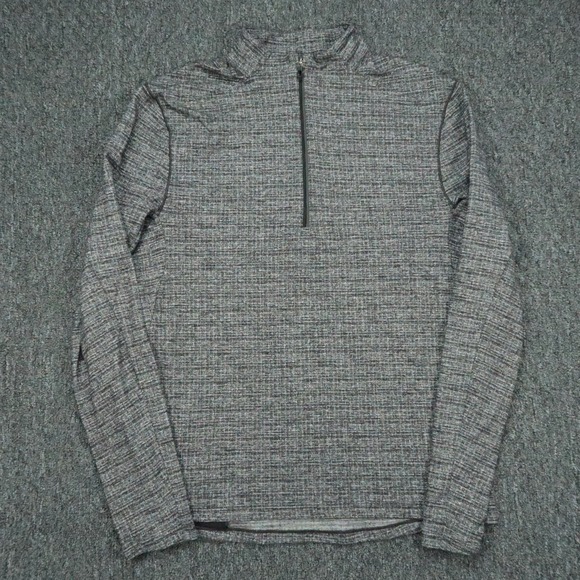 lululemon athletica Other - Lululemon Pullover Men Medium Gray Black Surge Warm Quarter Zip Training Stretch